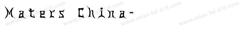 Maters China字体转换